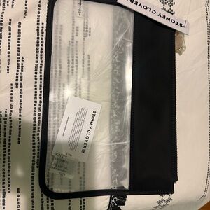 Stoney Clover Lane Black and Transparent Pouch